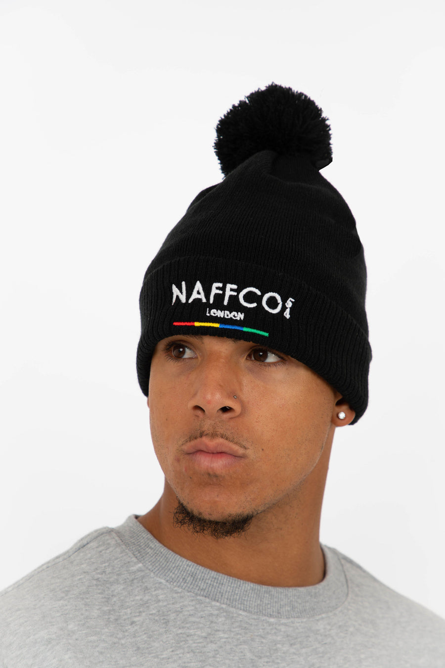 London Bobble Beanie - Black